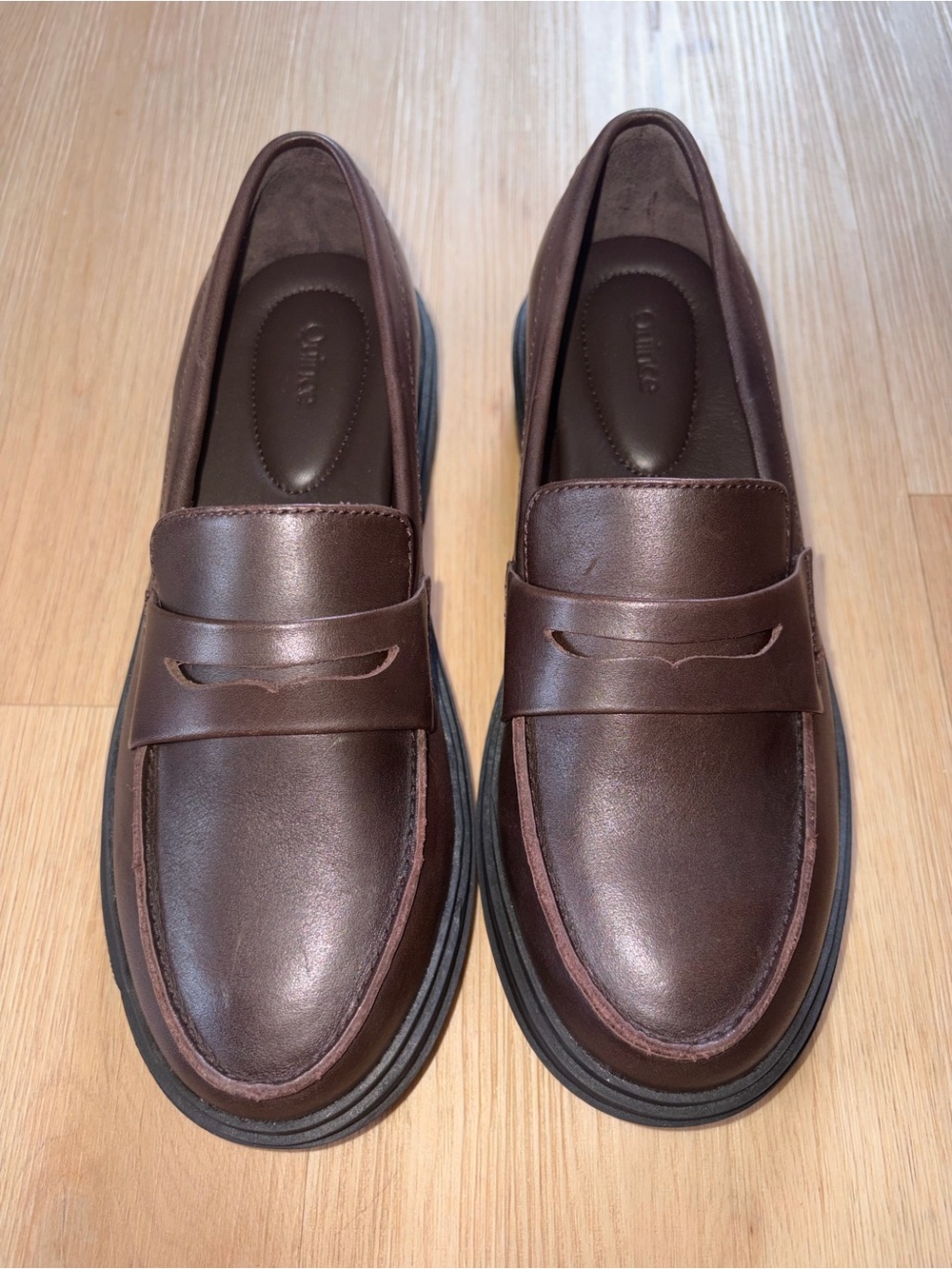 Quince Italian Leather Lug Sole Loafers in Coffee Bean Color - Picture 2 of 10